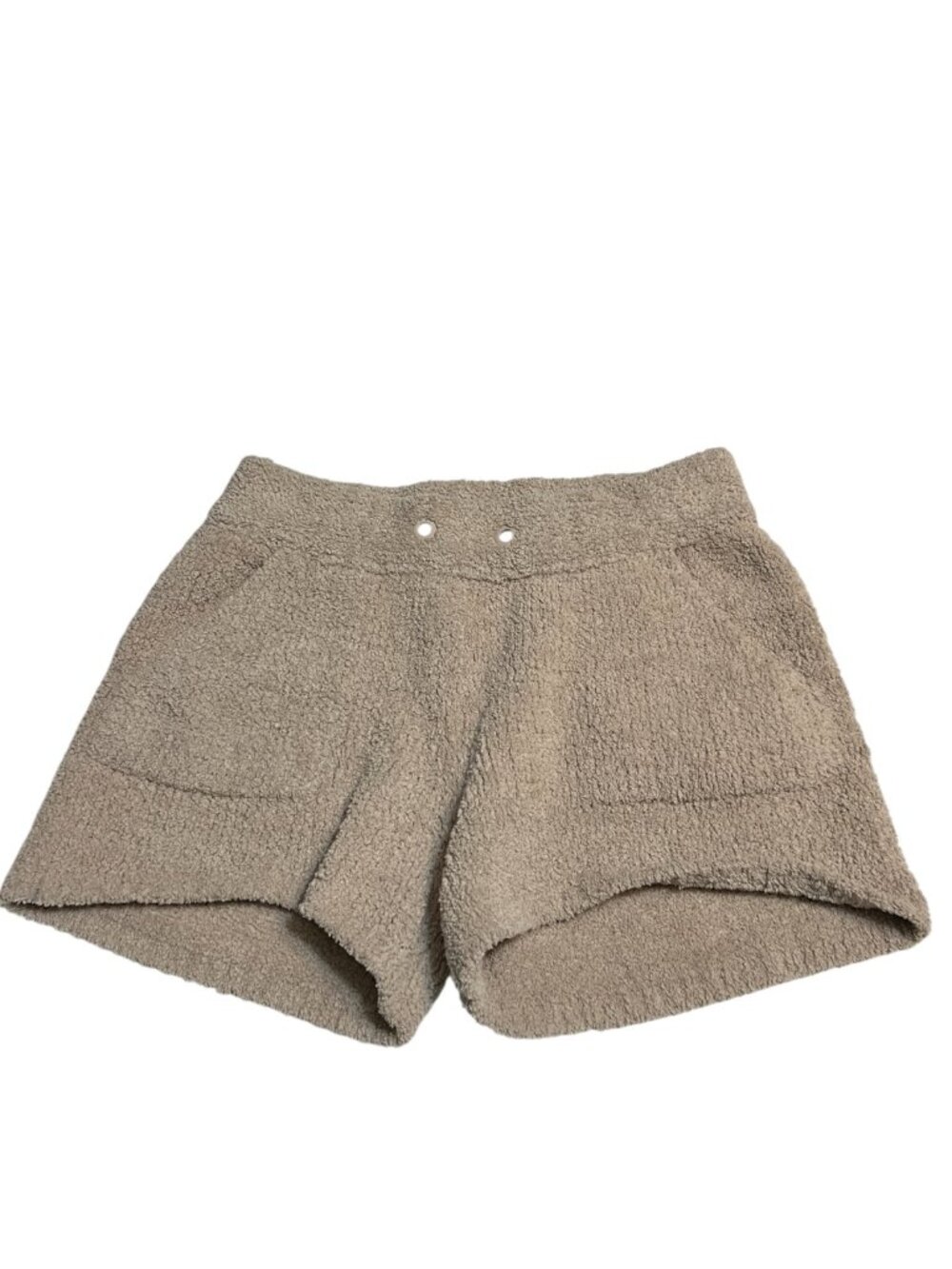 Sunday Citizen Women M Taupe Brown Microfiber Fuzzy Lounge Shorts Cozies